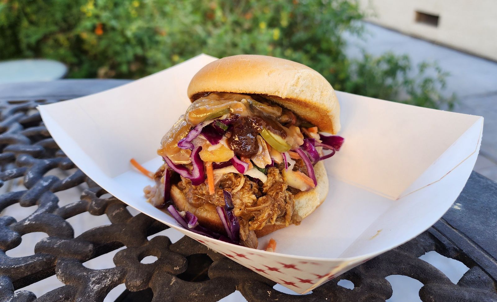 Caribbean Pulled Pork Sandwich