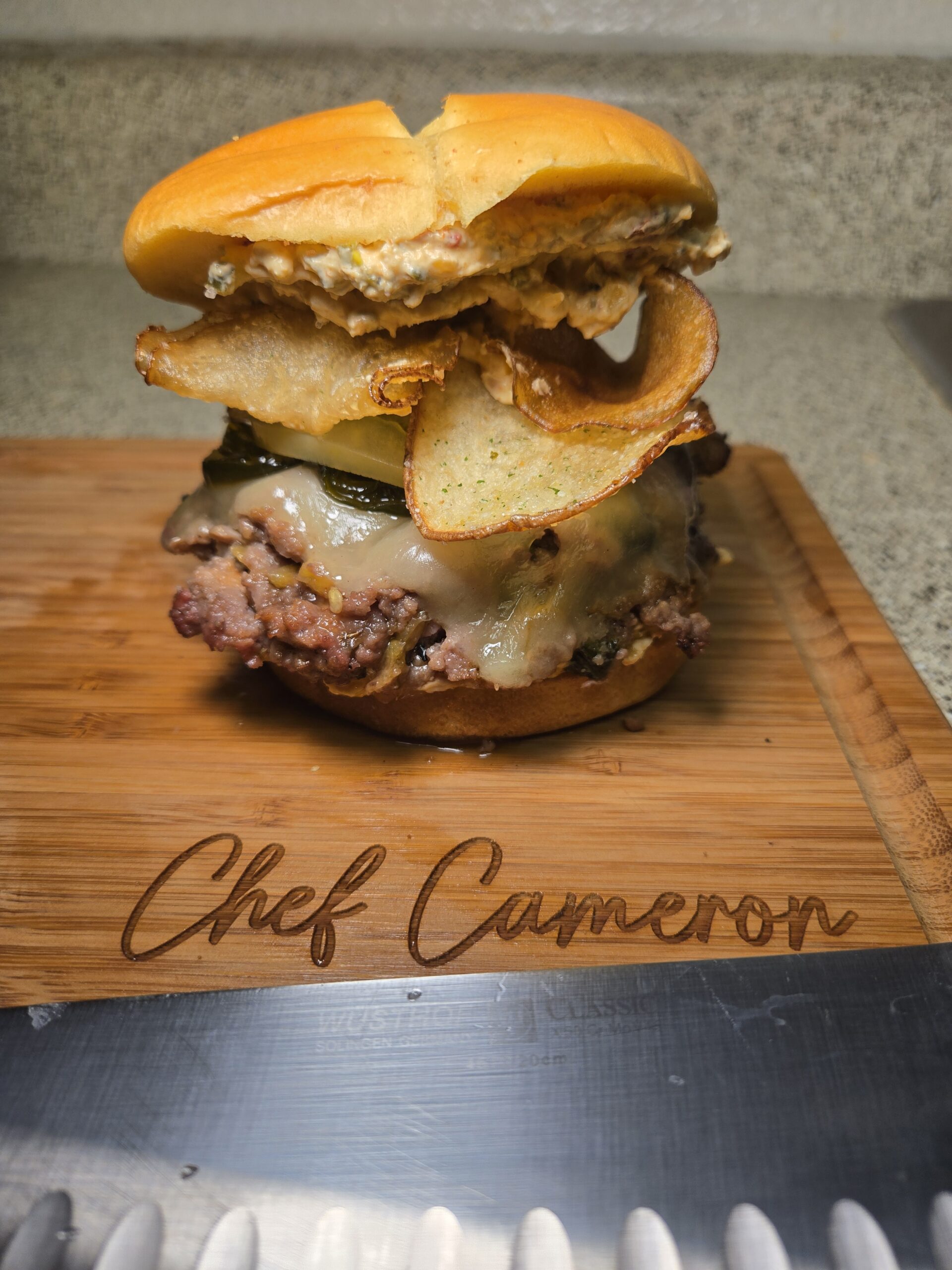 Holy Cow-rizo Burger!